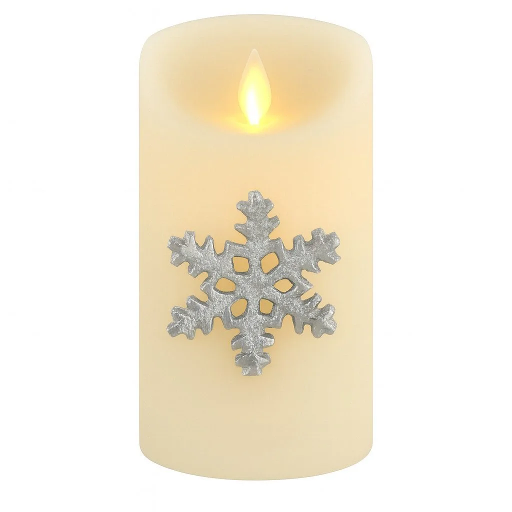 Kerzenpin „Caloge H“ – 6 cm, Silber, Handgefertigt